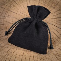 Baumwollsäckchen 12 x 15 cm - schwarz Schwarze Beutel