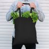 Baumwolltasche 38 x 42 cm mit langen Henkeln - schwarz Einkaufstaschen mit Griffen