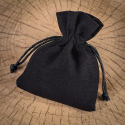 Baumwollsäckchen 13 x 18 cm - schwarz Innendekoration