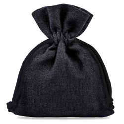 Baumwollsäckchen 6 x 8 cm - schwarz Kleine Beutel 6x8 cm
