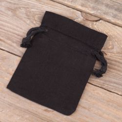 Baumwollsäckchen 9 x 12 cm - schwarz Kleine Beutel