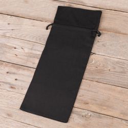 Baumwollsäckchen 16 x 37 cm - schwarz Verpackungen für Kunsthandwerke