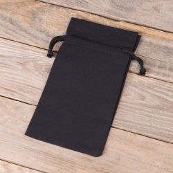 Baumwollsäckchen 11 x 20 cm - schwarz Schwarze Beutel