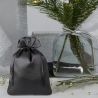 Satinsäckchen 12 x 15 cm - schwarz Dankeschön für die Gäste