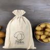 Säckchen à la Leinen mit Druck 35 x 50 cm - für Kartoffeln (EN) Leinensäcke