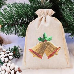 Jutesäckchen 30 cm x 40 cm - Weihnachten, Glocke Alle Produkte