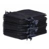 Organzabeutel 8 x 10 cm - schwarz Organzasäckchen