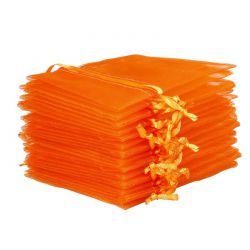 Organzabeutel 8 x 10 cm - orange Kleine Beutel 8x10 cm