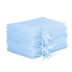 Organzasäcke 22 x 30 cm - himmelblau Obstbeutel