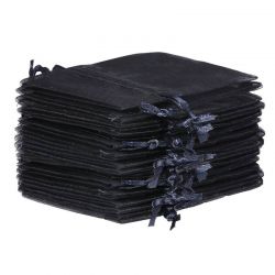 Organzabeutel 30 x 40 cm - schwarz Schwarze Beutel