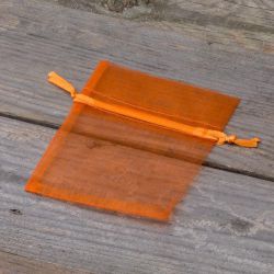 Organzabeutel 8 x 10 cm - orange Halloween