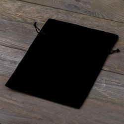 Samtbeutel 18 x 24 cm - schwarz Schwarze Beutel