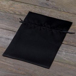 Satinsäckchen 18 x 24 cm - schwarz Schwarze Beutel