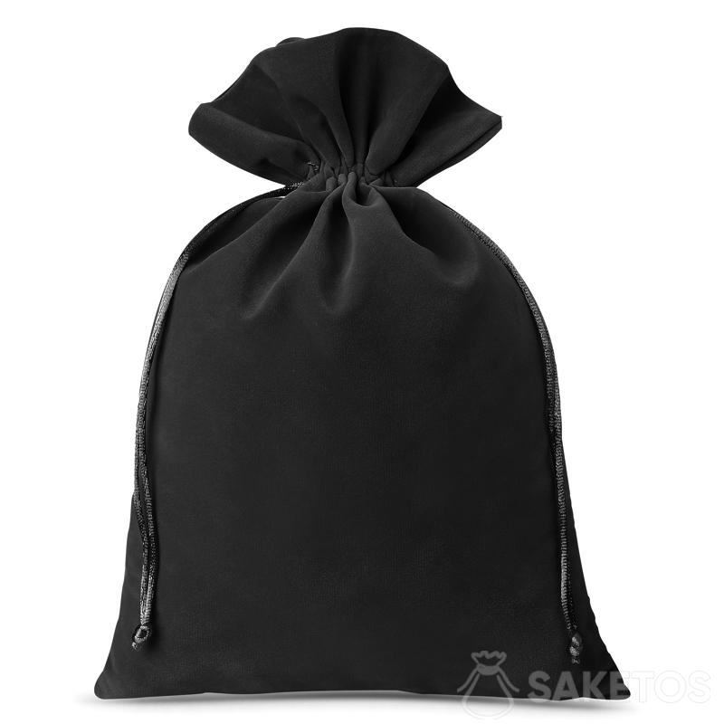 2.Eleganter dekorativer Beutel aus schwarzem Velours