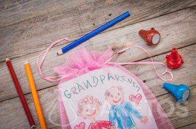 Lorbeer für Großeltern in einer Tüte verpackt