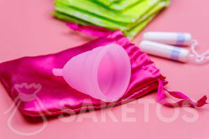 Dezentes Satinbeutel für Binden, Tampons oder Menstruationstassen