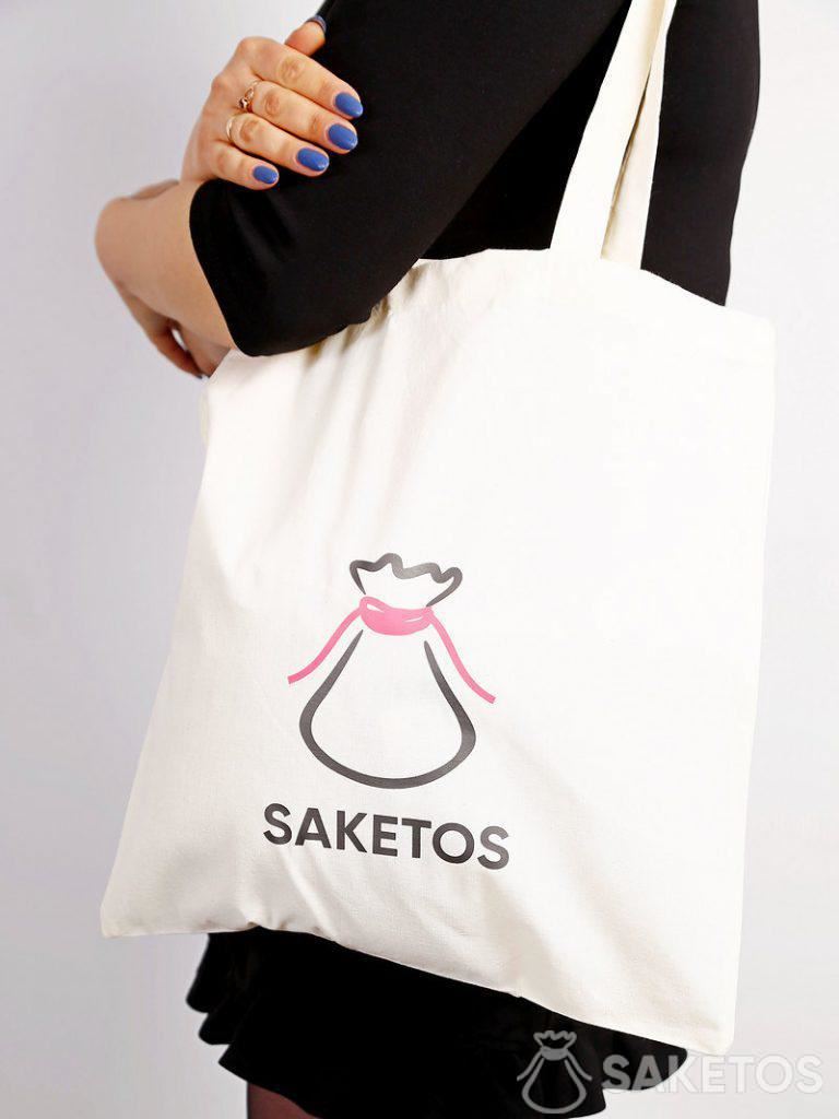 Baumwolltasche mit Saketos-Logo