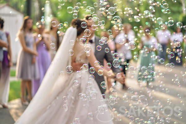 Seifenblasen für eine Hochzeit