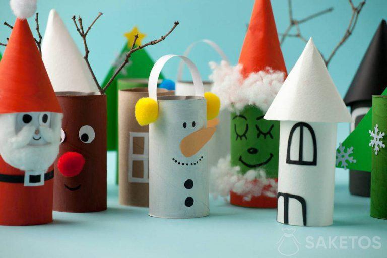 DIY Weihnachtsdekorationen aus Papierrollen