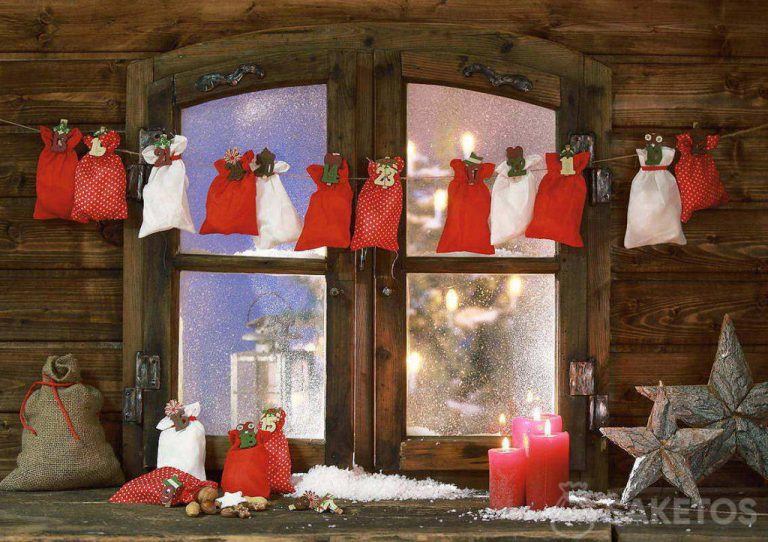 Weihnachtsgirlande aus Tüten – ein origineller Adventskalender