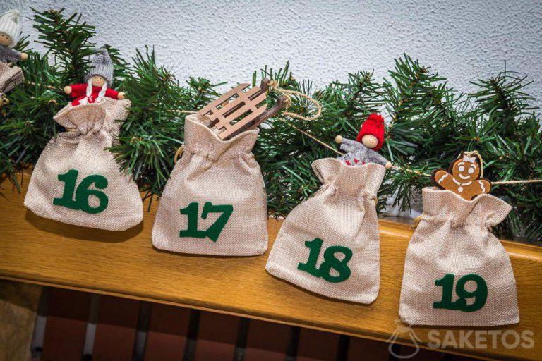 Adventskalender mit Christbaumschmuck