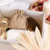Jutesäckchen für Kosmetik und Spa-Zubehör.