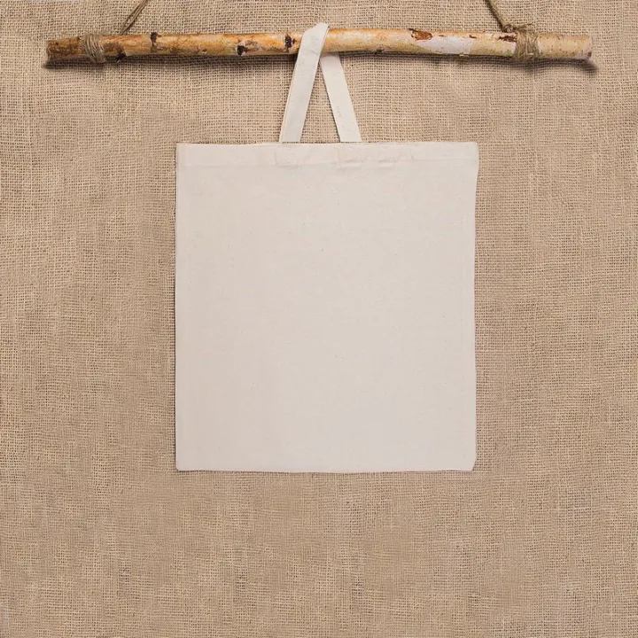 Baumwolltasche 38 x 42 cm mit kurzem Henkeln - naturfarben Hotelzubehör