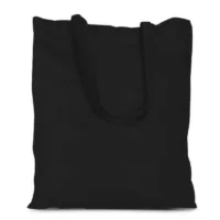 Baumwolltasche 38 x 42 cm mit langen Henkeln - schwarz Hotelzubehör