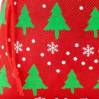 Jutesäckchen 26 cm x 35 cm - rot / Tannenbaum Alle Produkte