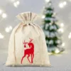 Jutesäckchen 30 cm x 40 cm - Weihnachten - Hirsch Gelegenheit Beutel