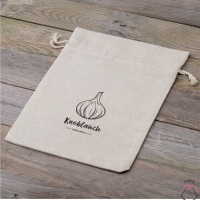 Säcke à la Leinenmit Druck 22 x 30 cm - für Knoblauch (DE) Garten und Zimmerpflanzen