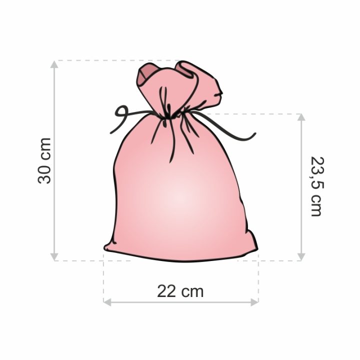 Säcke à la Leinenmit Druck 22 x 30 cm - für Knoblauch (DE) Gelegenheit Beutel