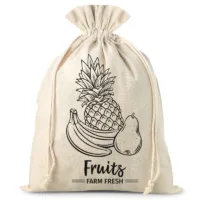 Säcke à la Leinen 30 x 40 cm mit Druck - Obst (EN) Einkaufen / Aufbewarung Küche