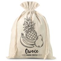 Säcke à la Leinen 30 x 40 cm mit Druck - Obst (PL) Einkaufen / Aufbewarung Küche