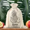 Säcke à la Leinen 30 x 40 cm mit Druck - Obst (PL) Leinensäcke