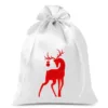 Satinsäckchen 26 x 35 cm - Weihnachten - Hirsch Weihnachtsbeutel