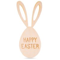 Jutesäckchen 13 x 18 cm - Ostern + Osterei aus Holz mit Ohren Alle Produkte