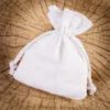 Baumwollsäckchen 12 x 15 cm - weiß Frauentag