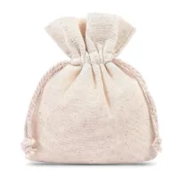 Baumwollsäckchen 6 x 8 cm - naturfarbe Kleine Beutel 6x8 cm