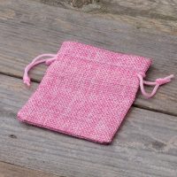Jutesäckchen 6 cm x 8 cm - hellrosa Lavendel und Trockenduftmischung