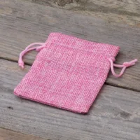 Jutesäckchen 6 cm x 8 cm - hellrosa Lavendel und Trockenduftmischung