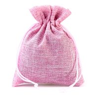 Jutesäckchen 6 cm x 8 cm - hellrosa Baby Shower