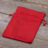 Jutesäckchen 9 x 12 cm - rot Weihnachtsbeutel