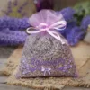 Organzabeutel 10 x 13 cm - lila mit Druck (Lavendel) Kleine Beutel 10x13 cm