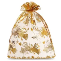 Organzabeutel 15 x 20 cm - Weihnachten / 3 Weihnachtsbeutel