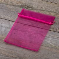 Organzabeutel 15 x 20 cm - fuchsia Ostern