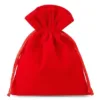 Samtbeutel 11 x 14 cm - rot Kleine Beutel 11x14 cm
