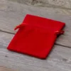 Samtbeutel 11 x 14 cm - rot Kerzen