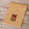 Satinsäckchen 12 x 15 cm - Gold - Geschenk Weihnachten