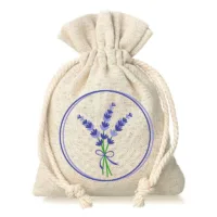 Säckchen à la Leinen, 10 x 13 cm mit Aufdruck, Lavendel Lavendelbeutel